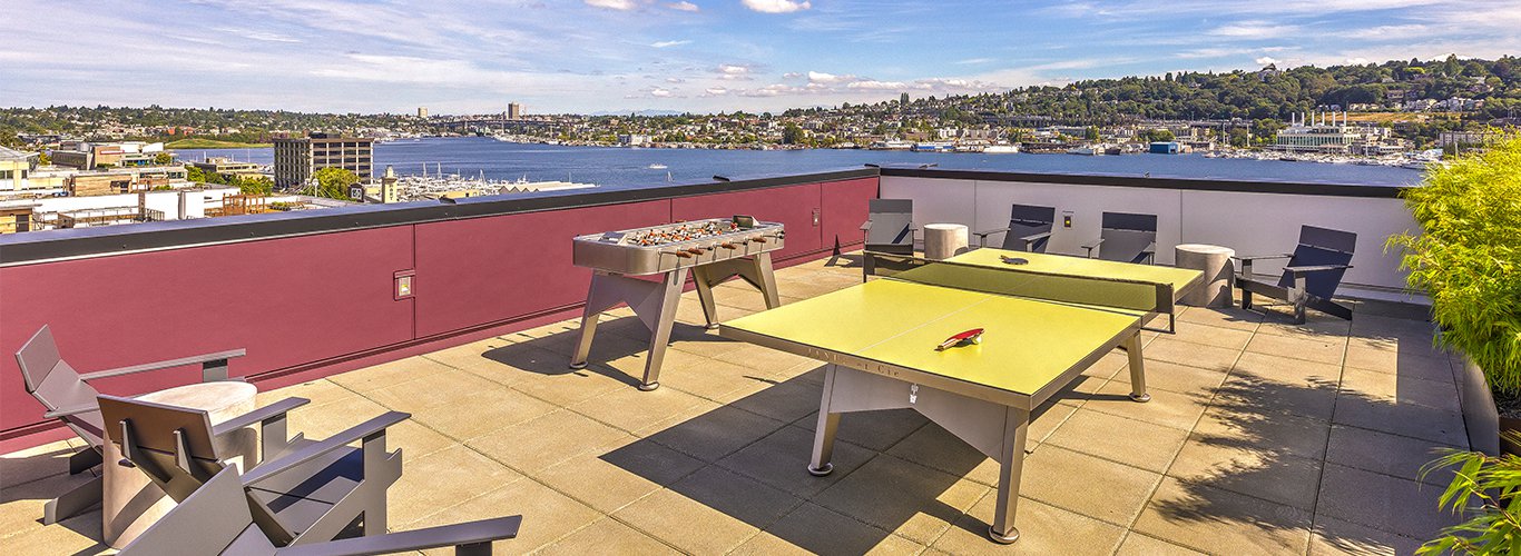 楼顶俯瞰整个湖景